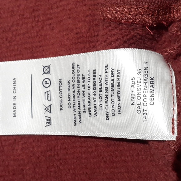 NN07 No Nationality Men's Jake Crewneck Sweater Brown Red Size Large - Picture 7 of 7